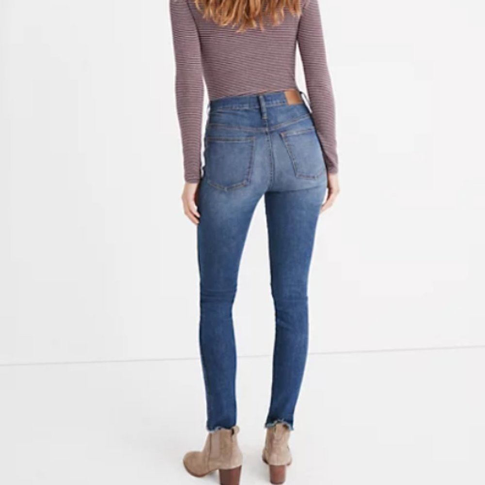 Madewell 10" High Rise Skinny Jeans Medium Brockton Wash 24 00